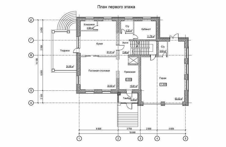 Проект кирпичного дома DH-5501