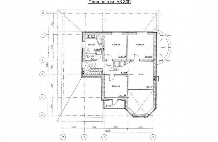Проект кирпичного дома DH-3002